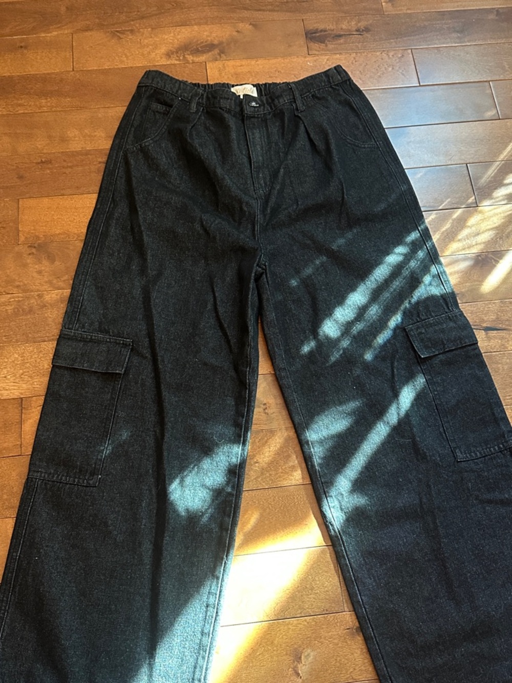 Listicle Black Wide Leg Flare Jeans
